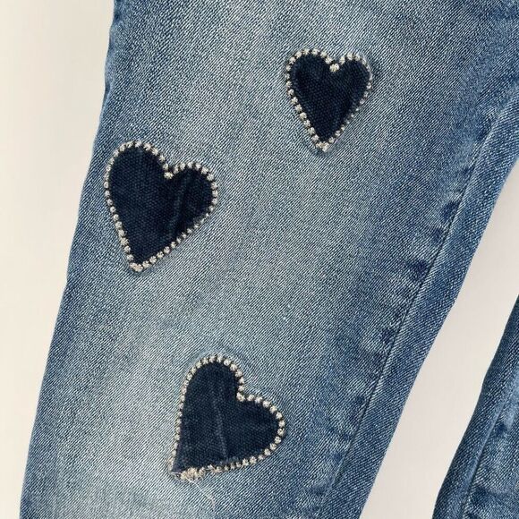 Gap Kids Girls Velvet Heart Pull-On Jeggings Blue Indigo Ankle Length Size 12 - Picture 5 of 12